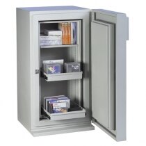 The safe is supplied with a shelf and two extendible drawers