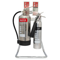 Double Chrome Metal Extinguisher Stand