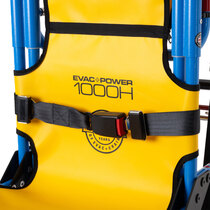 Patient comfort and safety features including a seat belt
