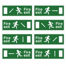 White Rigid Plastic EEC Directive Fire Exit Signs