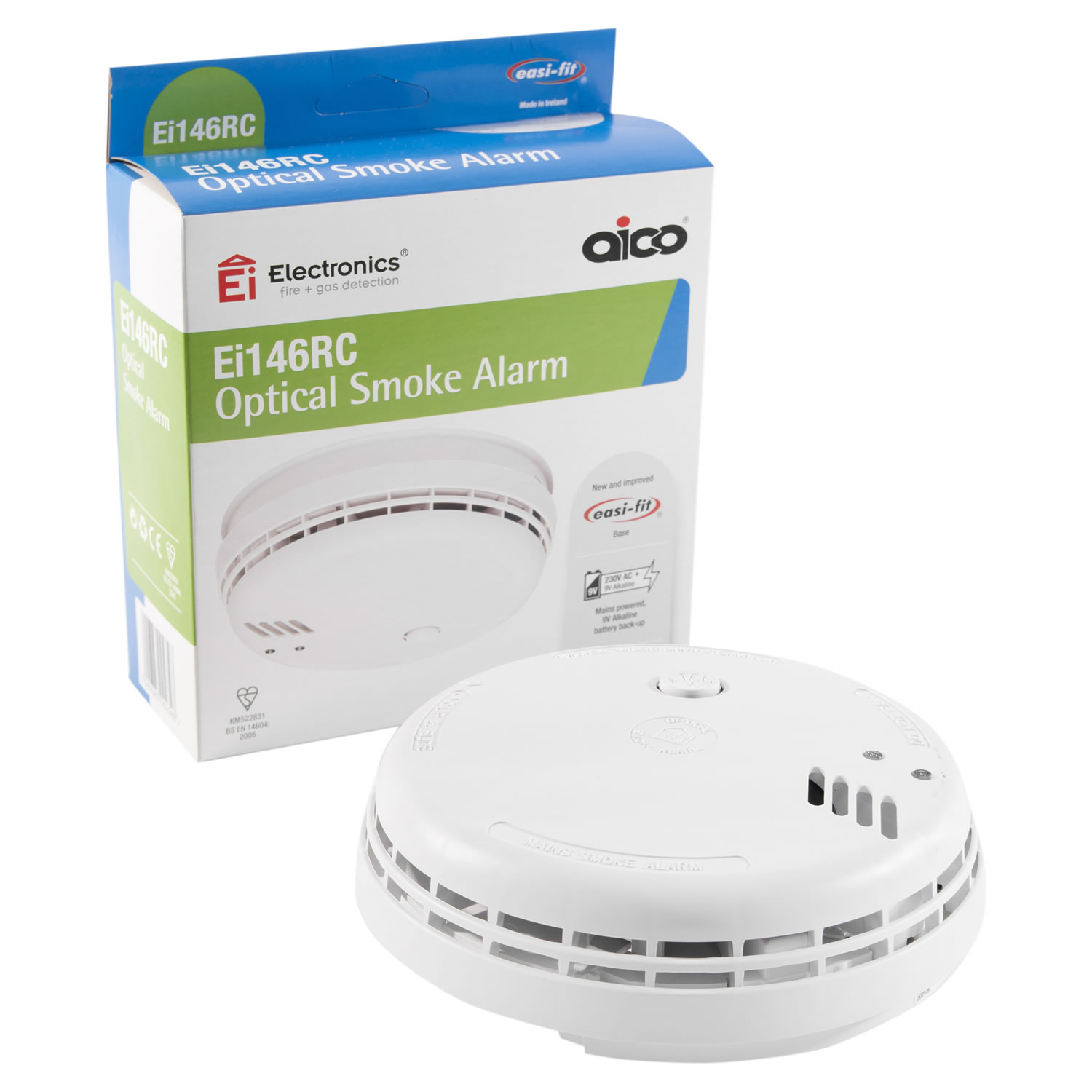Aico Ei146RC Optical Mains Operated Smoke Alarm 