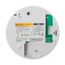 The ionisation smoke alarm is fitted with a self-charging back-up battery