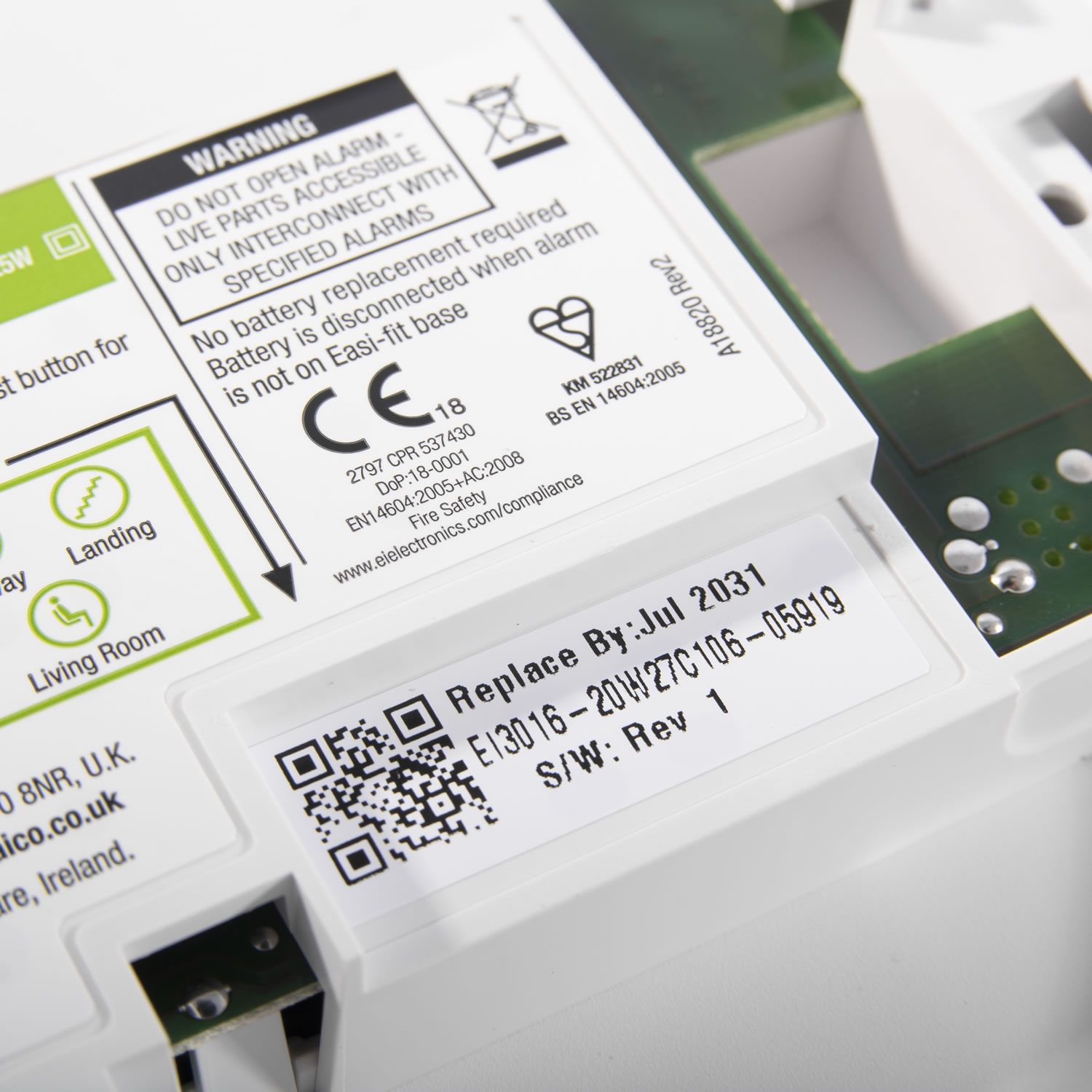 USED MINT AICO Ei161RC Smoke Alarm Mains / Battery Back up july 2025 
