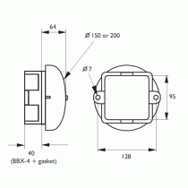 Dimensions of the external fire alarm bell