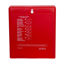 Wall mounted fire blanket