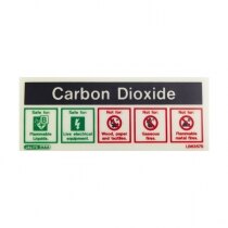 Carbon dioxide fire extinguisher sign