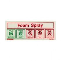 Foam fire extinguisher sign