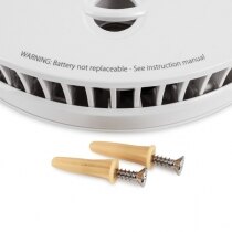 Screws and rawl plugs for installation are included