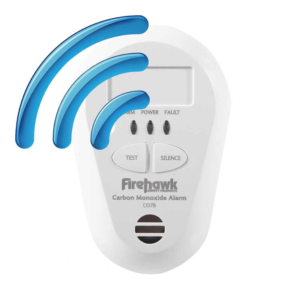 Firehawk Carbon Monoxide CO Alarm Detector CO7B 7Yr c/w Lithium Battery 