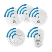 Radio-Interlink 3 Smoke, 1 Heat and 1 CO Alarm Kit - Firehawk W Series