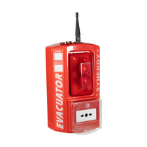 Combined flashing red strobe and loud 110 dB warning siren