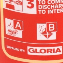 The Gloria 6ltr foam fire extinguisher is suitable for use on class A and B fires