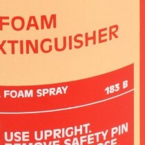 This 6ltr foam fire extinguisher has a 13A, 183B fire rating.