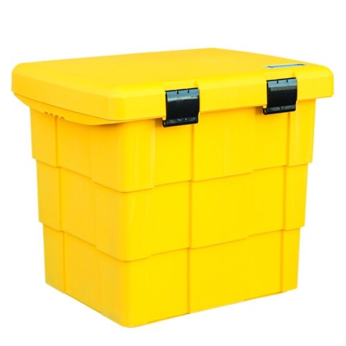 Yellow grit storage bin