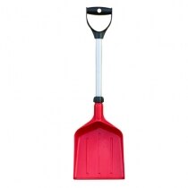 Telescopic shovel suitable for clearing snow and spreading rock salt