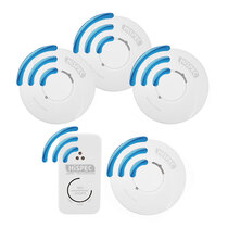 Hispec Radio-Interlink 3 Smoke, 1 Heat, 1 CO Alarm Kit