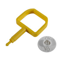 Chubb-Type Pin & OK Indicator - White