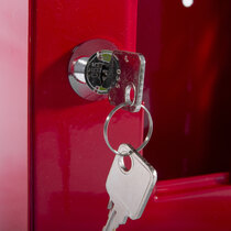 The emergency key box is supplied with two locking keys as standard