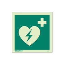 Defibrillator Location - square sign without text - 150 x 150mm