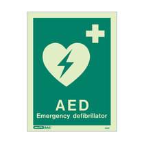 Defibrillator Location - portrait sign with text - 150 x 200mm