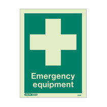 Emergency Equipment Location - Portrait sign - 150 x 150mm