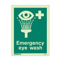 Emergency Eye Wash - Portrait sign with text - 150 x 200mm