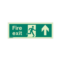 Fire Exit Sign - Rigid Plastic - Up - Size K