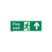 Fire Exit Sign - Rigid Plastic - Up - Size T