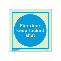 Fire Door Keep Locked Shut - Square sign - 150 x 150mm