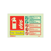 Extinguisher Sign - Wet Chem - 105mm x 150mm