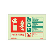 Extinguisher Sign - Foam (Electrically Safe) - 105mm x 150mm