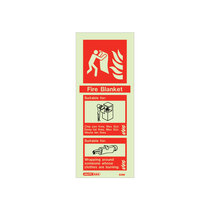 Extinguisher Sign - Fire Blanket - 200mm x 80mm