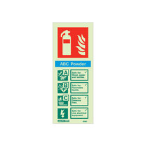 Extinguisher Sign - Powder - 200mm x 80mm - 105mm x 150mm