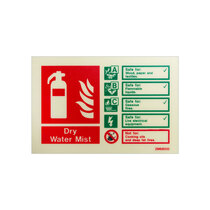 Extinguisher Sign - Dry Water Mist - 105mm x 150mm