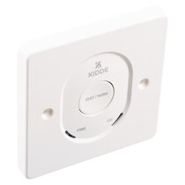 Coloured LED indicators, red for FIRE & blue for CO