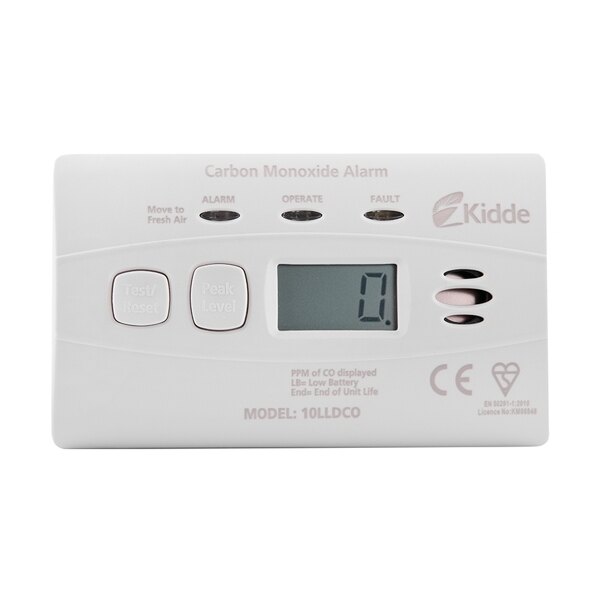 Kidde 10LLDCO long life CO alarm with digital display