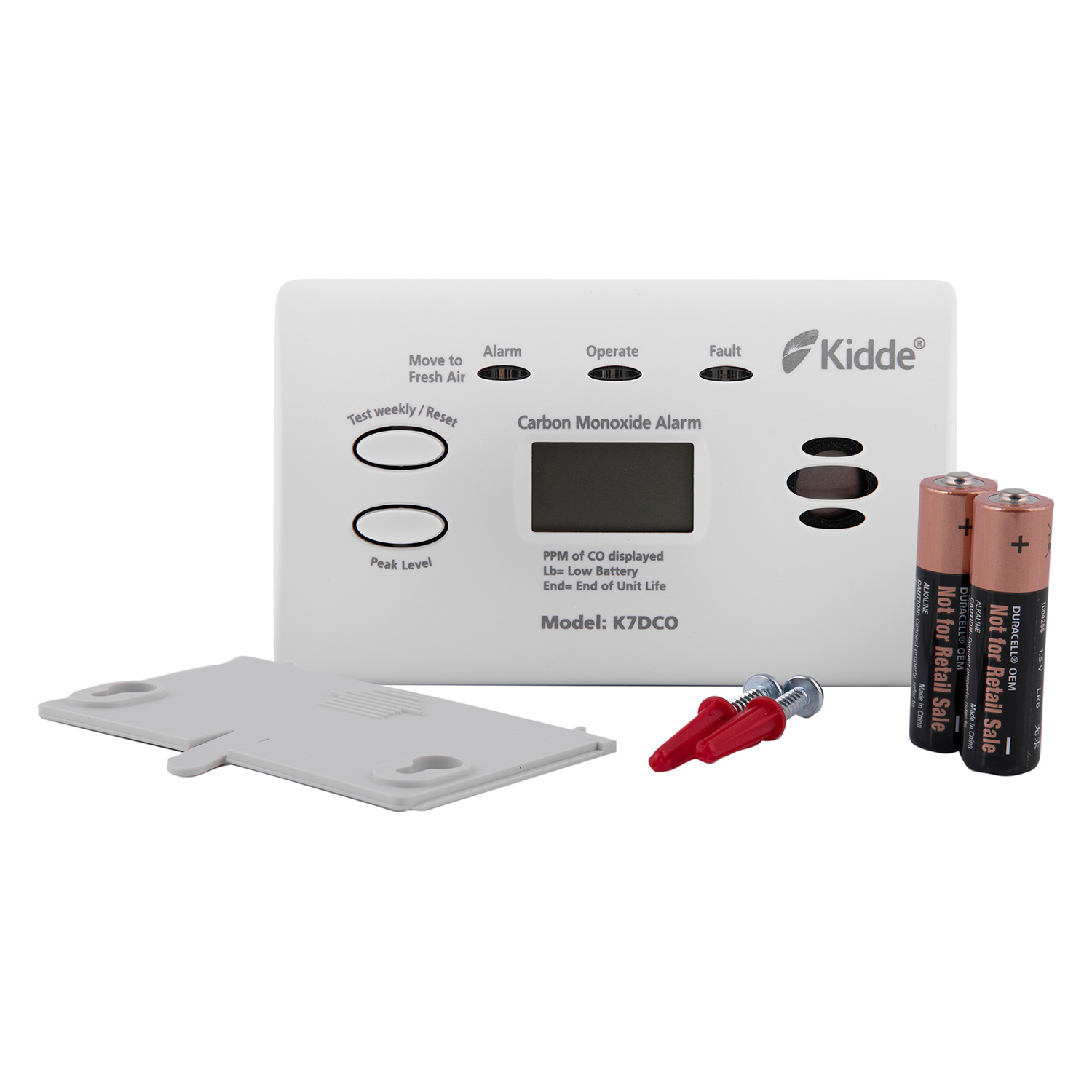Kidde NEW 0230/5DCO NHDCO Batterie gamme Premium Alarme à monoxyde de carbone avec écran Digital 