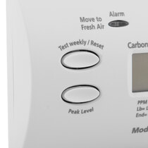 See the peak CO level recorded at the press of a single button