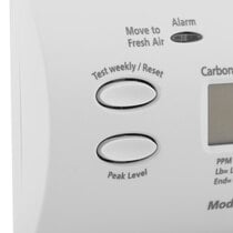 See the peak CO level recorded at the press of a single button