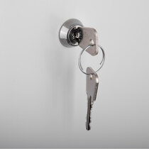 Fitted with a key lock and supplied with 2 keys as standard