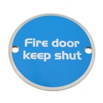 Briton Metal Fire Door Keep Shut Sign