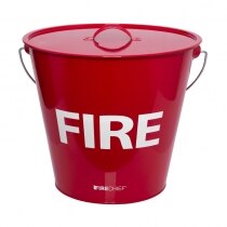 Metal Fire Bucket With Lid