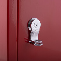 Hasp lock allows contents to be protected with a tamper seal or padlock (not included)