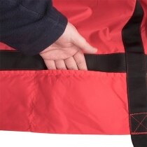 Fastening straps can be stored in built-in pockets