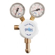 Solid brass regulator with clear gauges