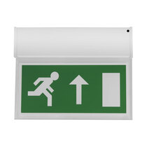 Double Sided Hanging LED Fire Exit Sign - Self Test - Up Arrow