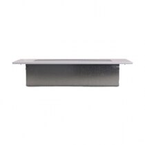 Thin front trim plate with prismatic polycarbonate diffuser