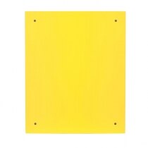 The cabinet has a high quality powder coated yellow finish