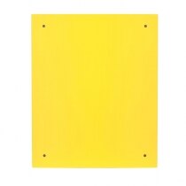 The cabinet has a high quality powder coated yellow finish