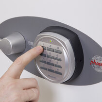 The electronic lock version is secure and easy to use